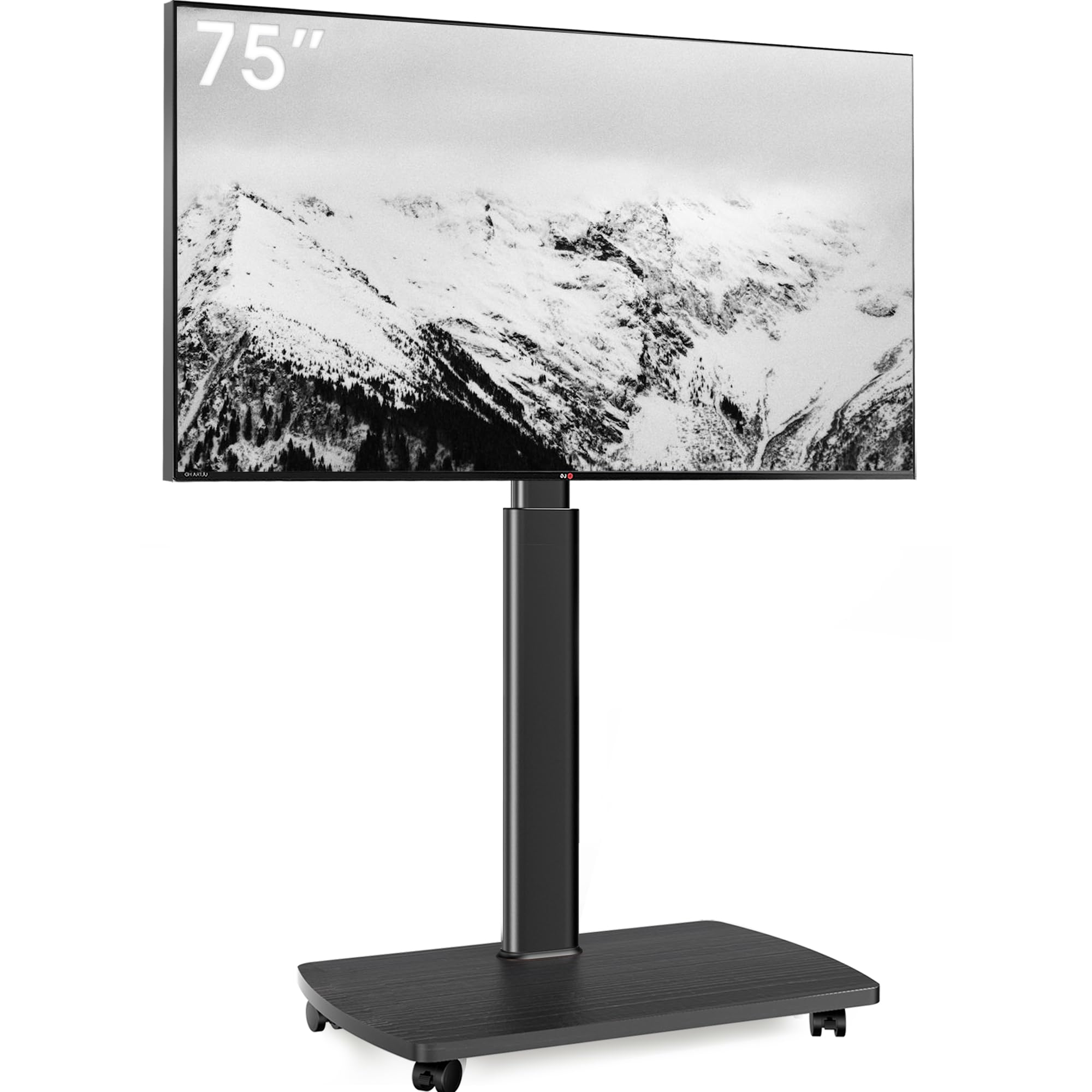 テレビスタンド 壁寄せテレビスタンド 移動式 テレビ台 43-75インチ対応 キャスター付き 高さ調整可能 首振り可 チルト 木製ベース ブラック FTC1607AWB-JP 75549 9,548円