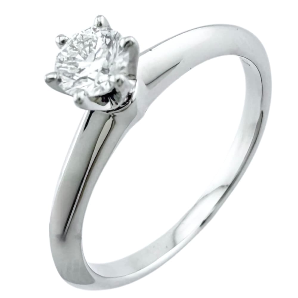 ティファニー ソリティア リング 指輪 9号 Pt950プラチナ ダイヤモンド TIFFANY&Co. 中古 美品