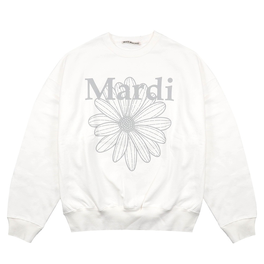 SWEATSHIRT FLOWERMARDI WHITE LIGHTGREY 長袖 レディース 韓国 ファッション アパレル