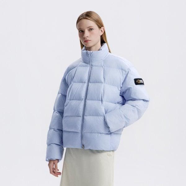 N254UPD903 オロックス スタンドネック キルティング パディング ジャンパー LIGHT BLUE