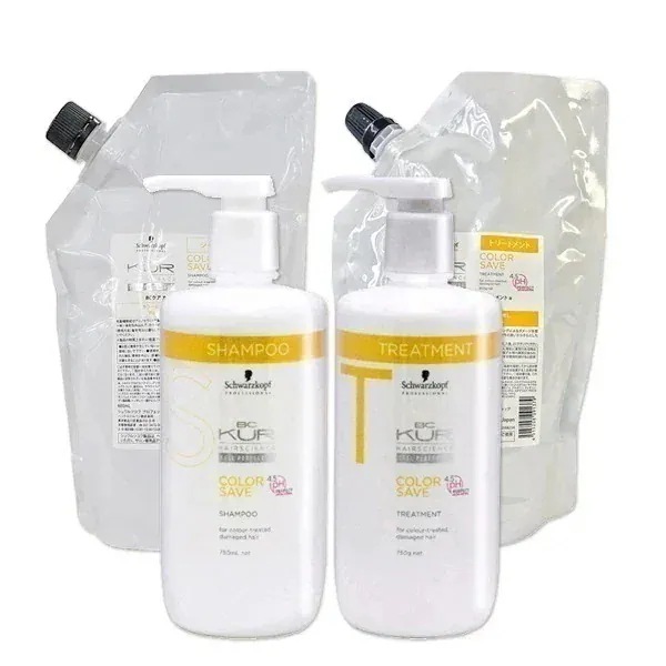 BCクア カラーセーブ シャンプー a 750mL + 600mL + トリートメント a 750g セット