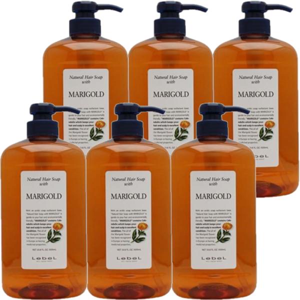 ルベル ナチュラル ヘアソープ ウィズ MG マリーゴールド 1000ml シャンプー サロン専売品 6個セット