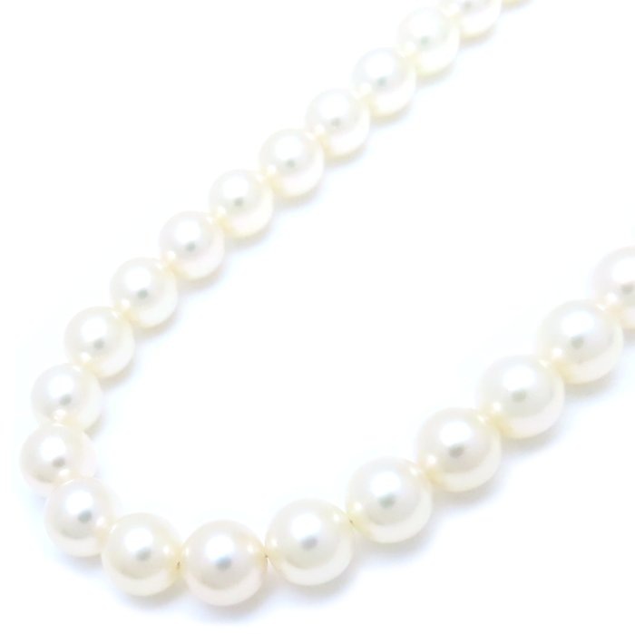 パール ネックレス 真珠7～7.5ミリ 44cm K18YG イエローゴールド/76132【中古】