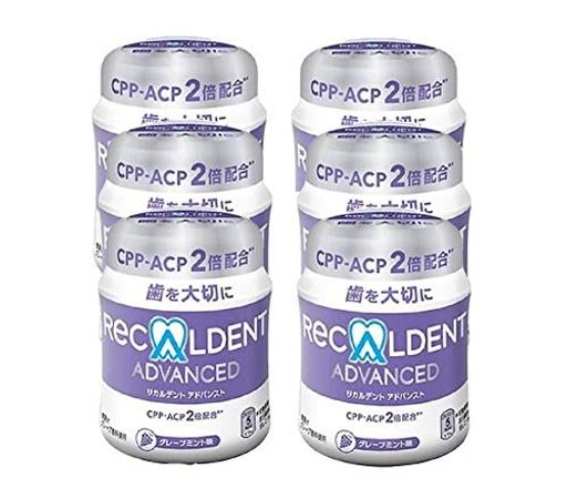 歯科医院専用　リカルデント　粒ガム ボトルタイプ 140Ｇ　6本セット　グレープミント味