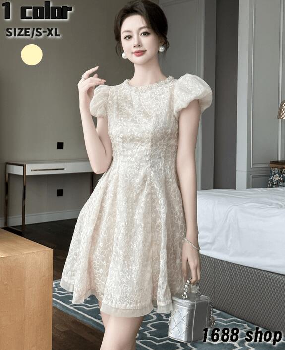 大安売り2025 ワンピース Aライン ミニ 姫系ワンピース　花柄　ワンピース インポート ひざ丈 ミドル丈 エレガント　韓国ファッション シンプル Vネック パーティドレス 袖あり　お嬢様 セクシー 5,372円