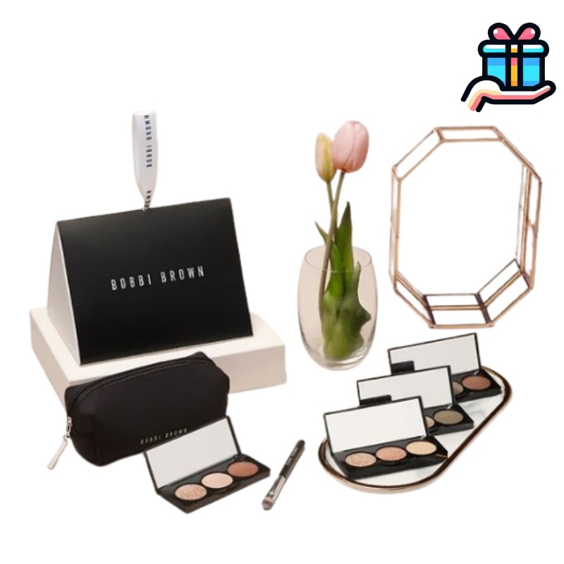 [韓国人気]NEW エッセンシャル アイシャドウ トリオ 3球セット 4カラー択1（+ブラシ&ポーチ付） / アイシャドウパレット / アイメイク / 韓国風コスメ / 高発色シャドウ