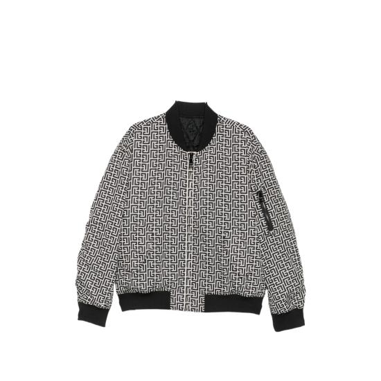BALMAIN Men Bomber Jackets HH1TFC55 XM26 GFE BLACK NEUTRALS