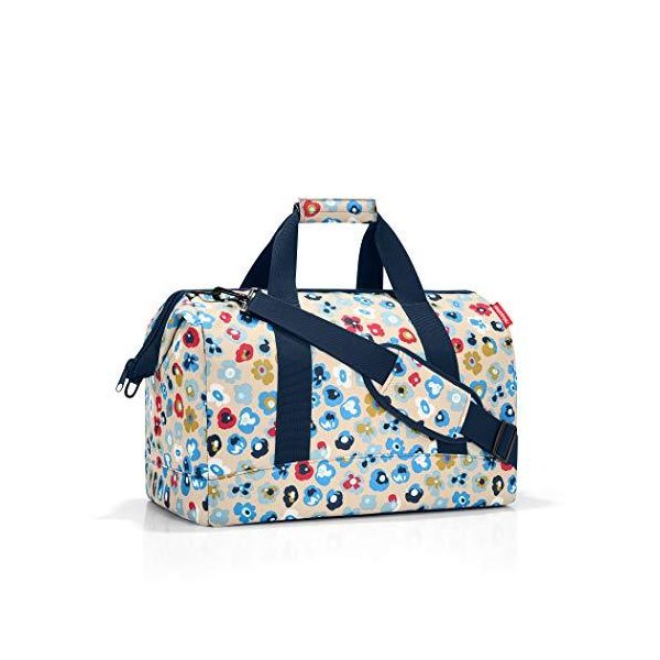 reisenthel Allrounder L Large Weekender Bag， Versatile 6-Pocket Padded Duffel， Millefleurs 並行輸入品