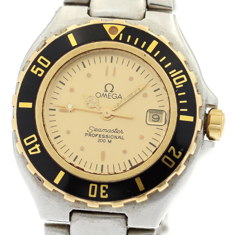 ベルト訳あり オメガ OMEGA シーマスター200 デイト クォーツ レディース _871176【中古】