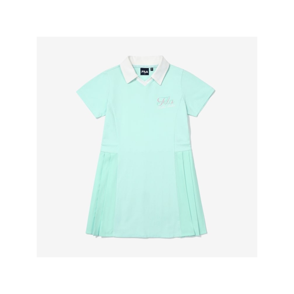 [FILA KIDS] ガールズサマーバックプリーツドレス (FK2OPG2302F_PGR) Q0ZFK2OPG2302FPGR