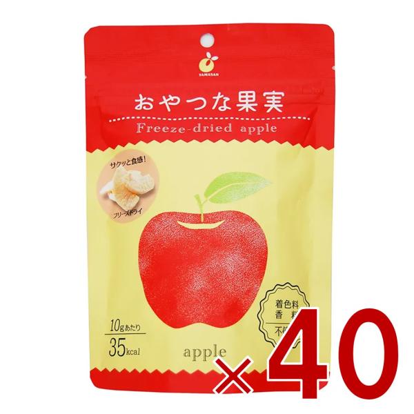 ヤマサン おやつな果実 フリーズドライ りんご フルーツ ドライフルーツ グラノーラ シリアル ヨーグルト トッピング おやつ 果物 保存食 40個 8,245円