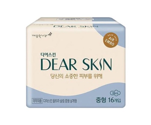 ディアスキンエアエンボ中型生理用ナプキン16P X 6パック快適で快適でさわやかで優れた吸収力通気性