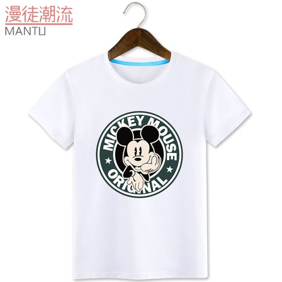 夏季tシャツ 韓国のファッション いミッキープリントペアルックカップルtシャツミッキー T Golfschule