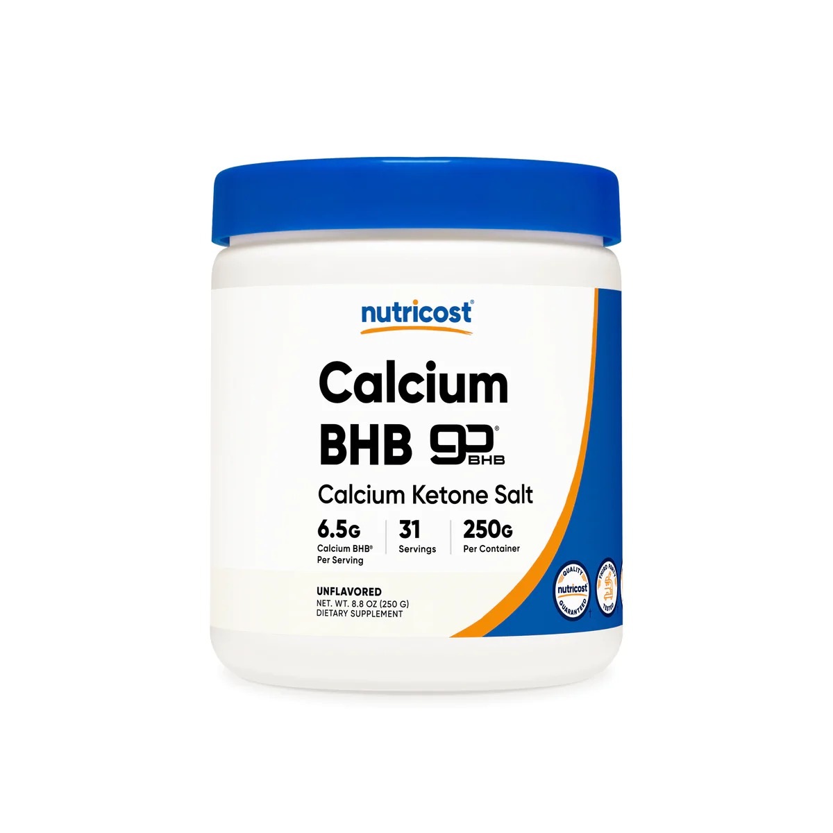 [USA] Nutricost ニュートリコスト Ketone BHB Salt (Calcium) Powder 無味 (250 GM)