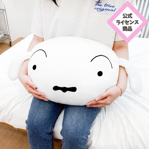 クレヨンしんちゃん クッション 30×45cm ぬいぐるみ 冷感 シロ フェイス
