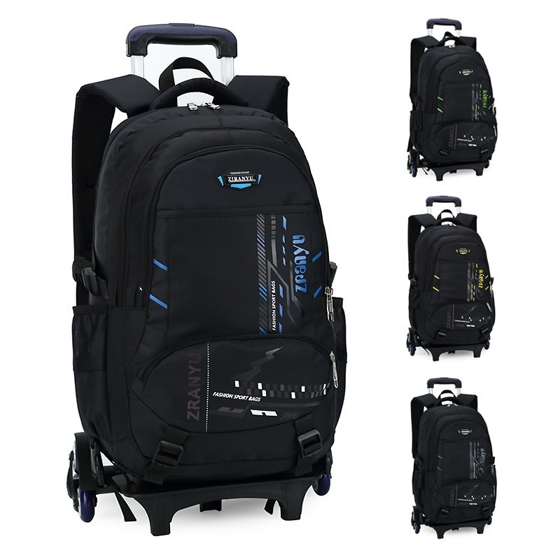 天然魚子供用トロリースクールバッグ男性と女性の小学校バッグ中学校バッグ3-6グレード取り外し可能バッグ