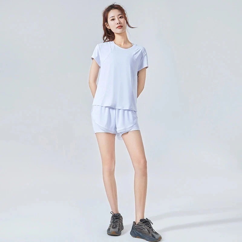 人気商品24新作 ヨガウェア上下セット レディース トップス 半袖ショートパンツ Tシャツ ランニング レギンス 速乾 運動ズボン ホット ジャージ ヨガパンツ セットアップ