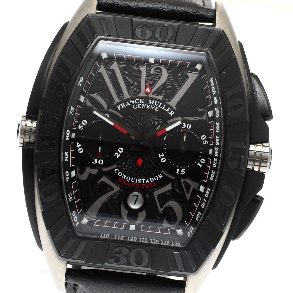 フランクミュラー FRANCK MULLER 9900CCGP コンキスタドール グランプリ クロノグラフ 自動巻き メンズ 保証書付き_916753【中古】