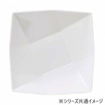 福井クラフト　メラミン25cm折紙盛鉢ホワイト 51353840その他
