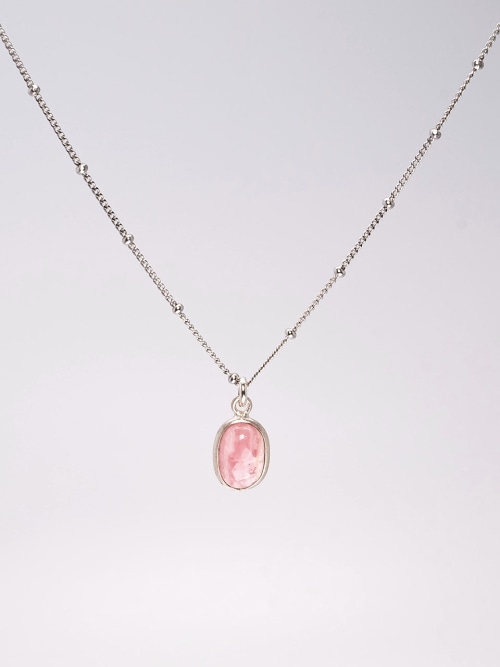 【HARANG】 HR 12N_Oval Rose Quartz Necklace 正規品
