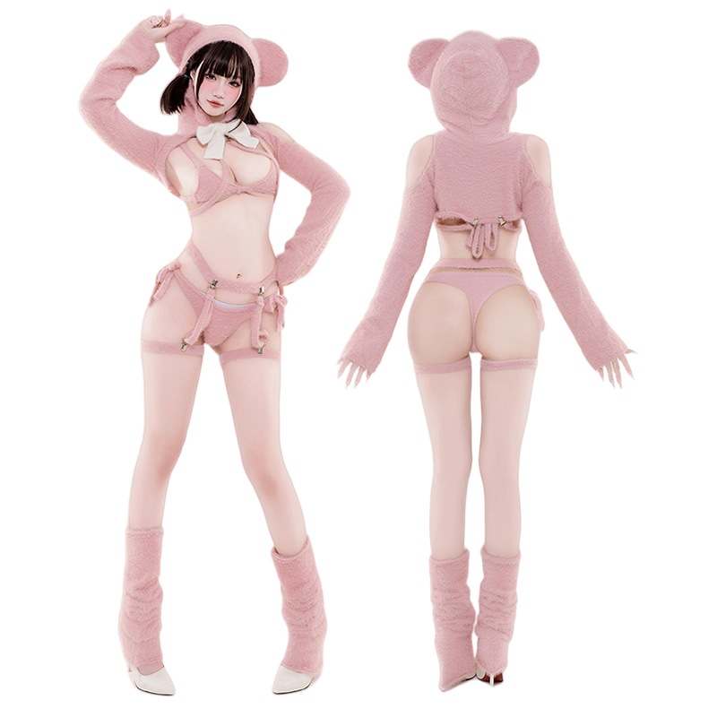 SENMHS 童貞を殺すセーター ロリータ ニット ビキニ セーター セクシー ハイネック ファッション おもしろ コスプレ服 コスチューム 団子少女風 コスチューム イベント パーティー 変装 仮装