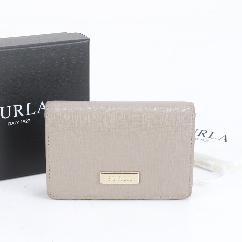 美品 レザー 名刺入れ 名刺入れ 二つ折り 財布 小銭入れ コンパクト ウォレット ラウンドファスナー コインケース レディース RCE CN5-1 中古