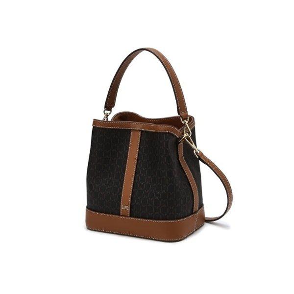AK水原店 ハンドバッグ ブラウン セイントバネット DDパターン レザー配色 バケットバッグ S DCBA5F86