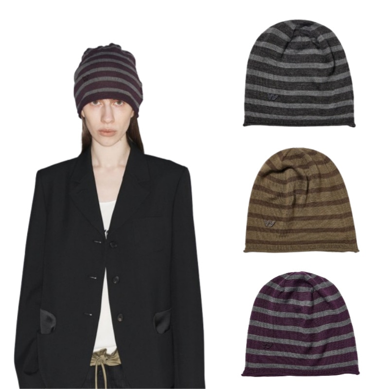 STRIPE SLOUCHY BEANIE 帽子 レディース メンズ ニットビーニー (3カラー)