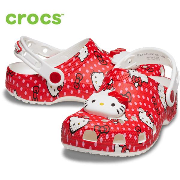 キティ サンダル クロックス ジュニア crocs キッズ ハローキティ レッド クラシック クロッグ 210576 赤 靴 シューズ 軽量 バックストラップ 子供靴 7,216円