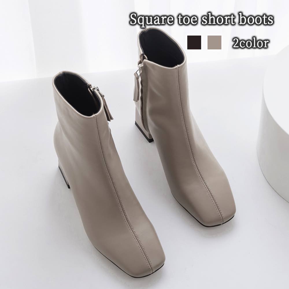 ブーツ レディース スクエアトゥショートブーツ ミドル レースアップ ウォーキング レザー 靴 ショート 軽量 撥水 防寒 厚底 歩きやすい 滑らない おしゃれ 本革 革 スニーカー 4E ロング 軽