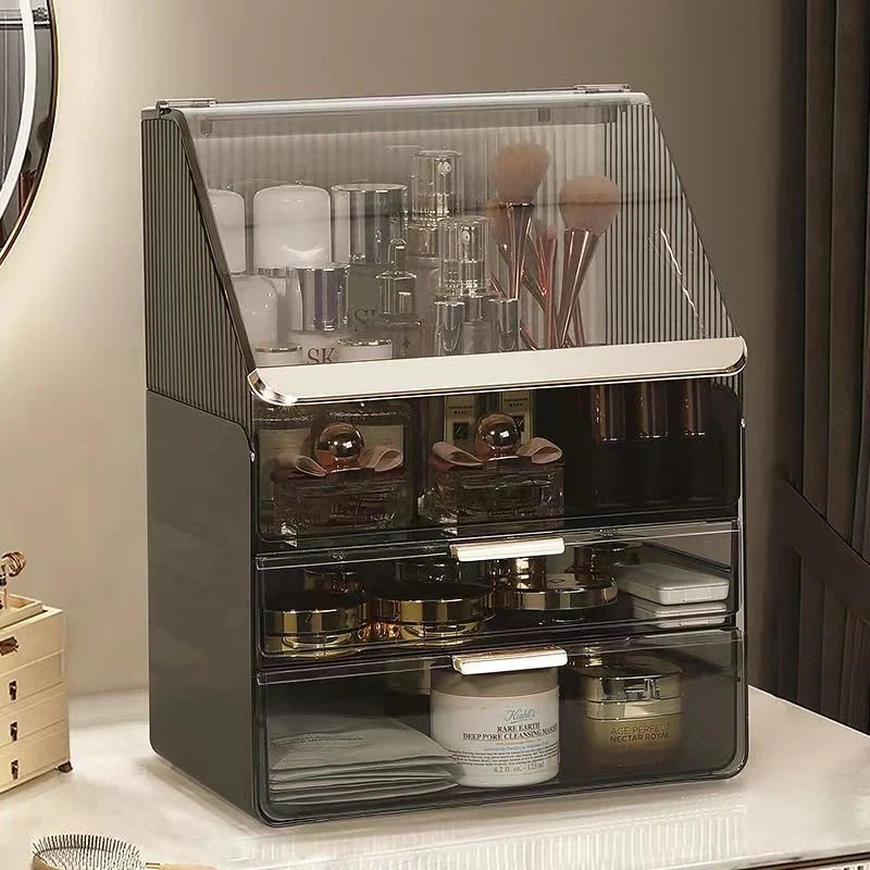 ネットレッド デスクトップ 防塵 引き出し式 収納 ボックス アクリル ハイエンド レディース 収納ケース