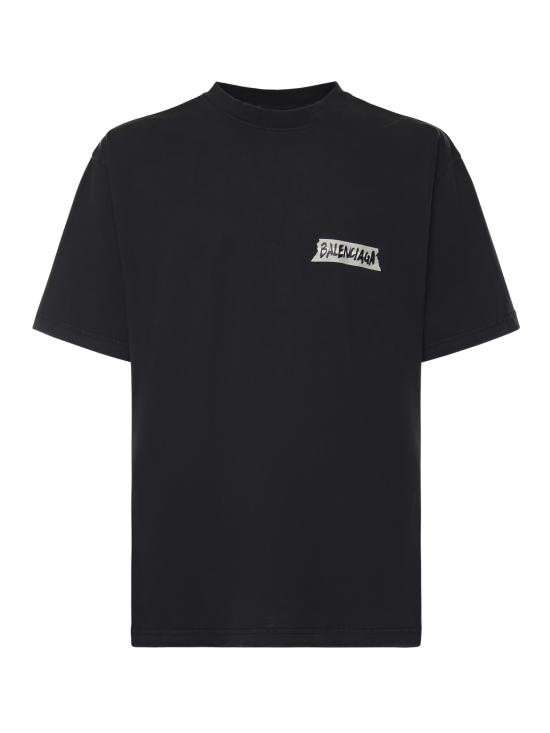BALENCIAGA Men T-Shirts 764235 TTVL61041 Black