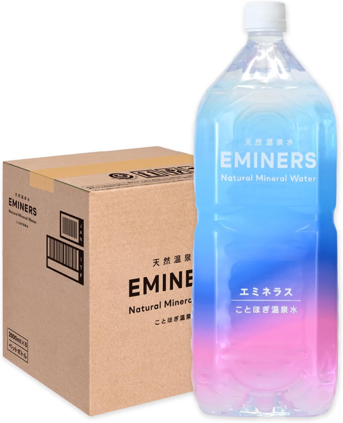 飲む天然美温泉水 EMINERSエミネラス2ℓ・6本入 iTQi 優秀味覚賞 連続三ツ星受賞JAPAN AQUA AWARDS 連続金賞受賞ことほぎ温泉水 (6本入り)