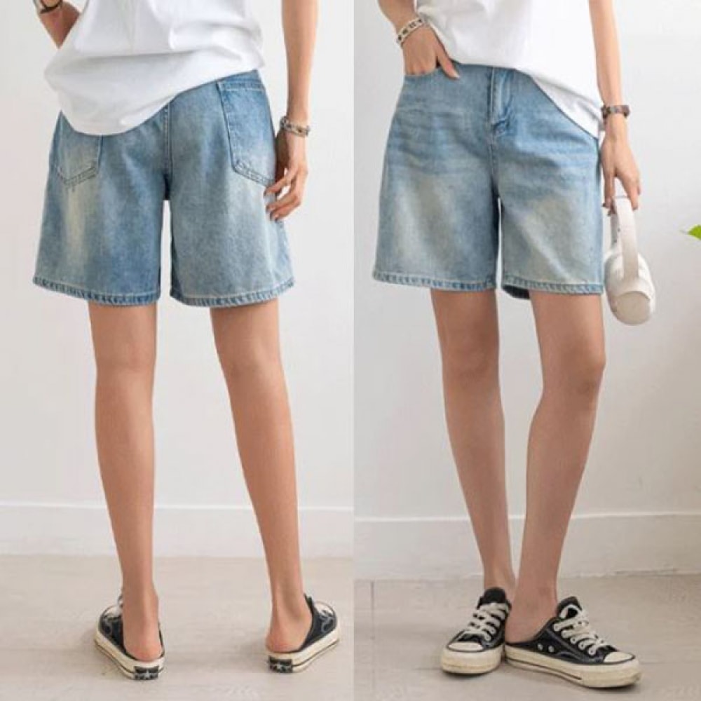 [NAK21] デイリーヴィンテージウォッシュデニムショーツNK51-PS-71