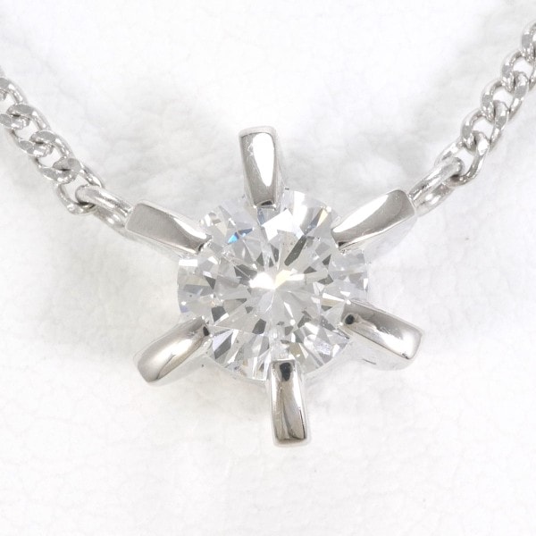 Pm PT850 ネックレス ダイヤ 0.439 鑑定書 約41cm ジュエリー 中古