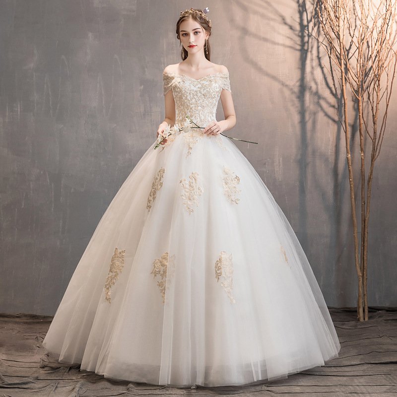 ウェディングドレス 結婚式 二次会 ホワイト 花嫁 ウエディングドレス ウェディング プリンセス 白ドレス ロングドレス 披露宴 編み上げ パーティードレス