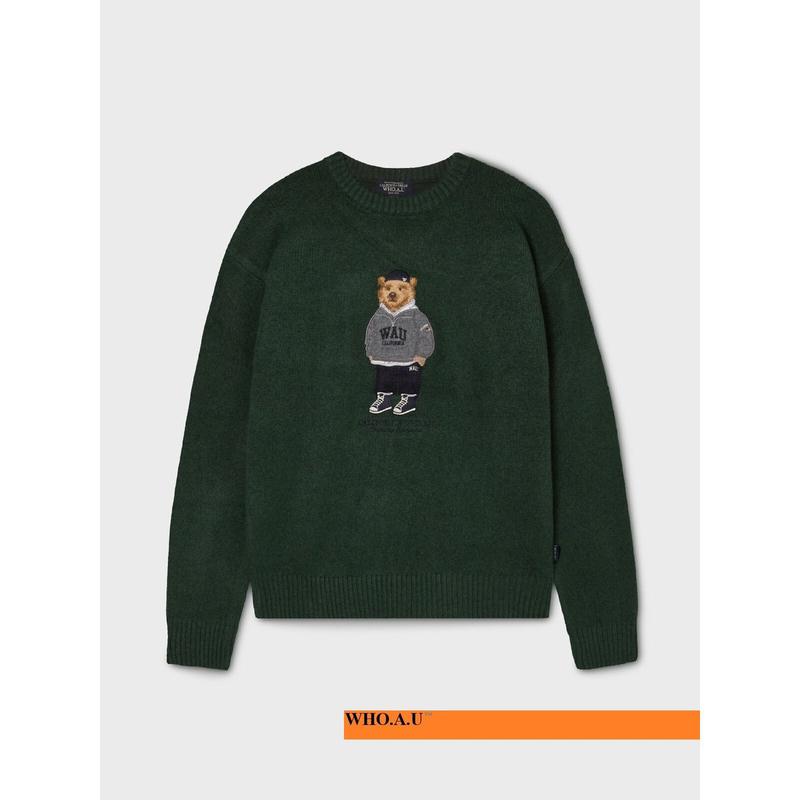 W.A.U Steve Premium Jacquard Sweater-HUNTER-WHKAF4T11U