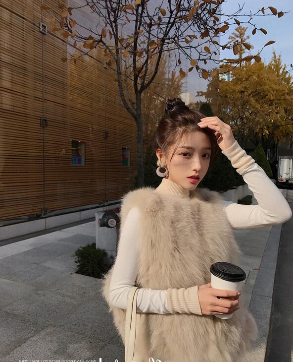 韓国ファッション アウター レイヤード 高 ショール ファッション ファーベスト レディース 保温性