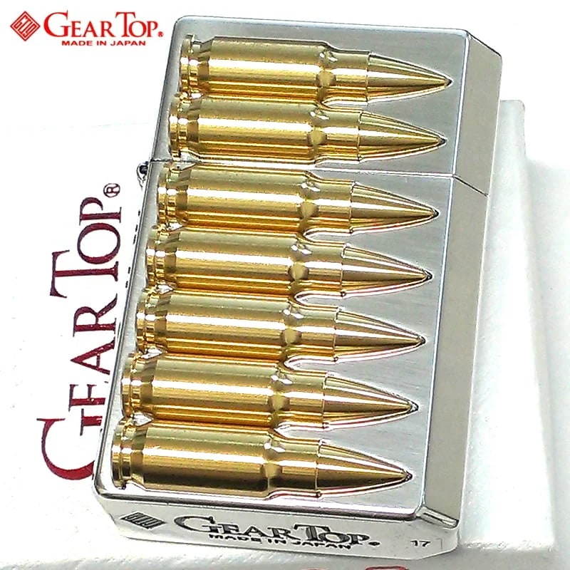 ギアトップ オイルライター GEAR TOP バレットボーイ 7バレッツ 金銀 銃弾メタル 日本製 ライター シルバーイブシ 弾丸 重厚 かっこいい 渋い おしゃれ 国産品 メンズ プレゼント ギフト