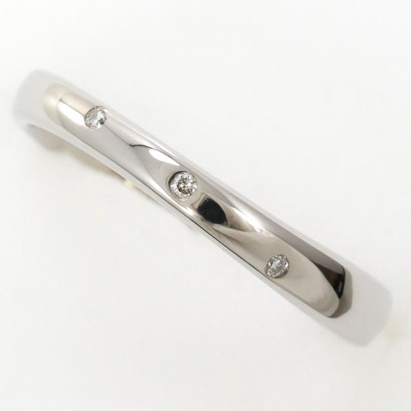 K10 10金 WG リング 指輪 12.5号 ダイヤ 0.01 ジュエリー 中古