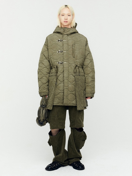 ADSB ANDERSSON BELL for MEN LACE-UP FISHTAIL PARKA awa638m(KHAKI) 限定版 韓国の人気ファッショ