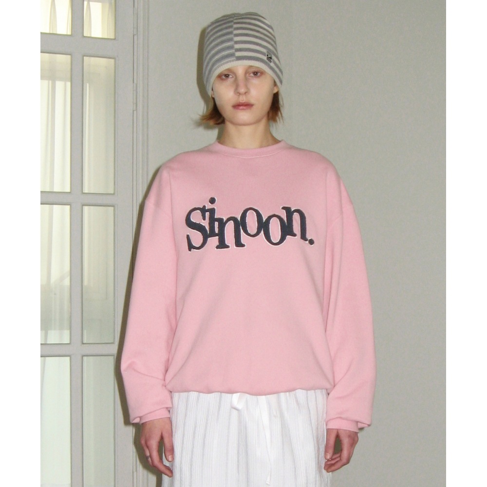 SINOON ブークルロゴスウェットシャツ (ピンク)