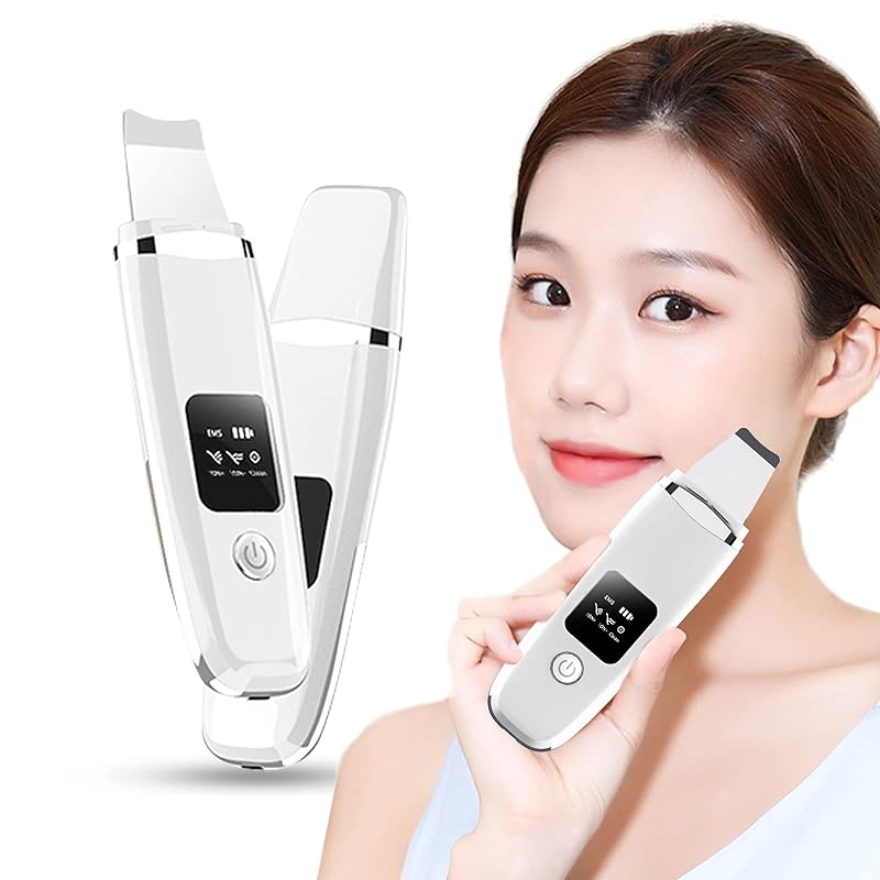 sumiren ウォーターピーリング 美顔器 ems 超音波ピーリングイオン導出 イオン導入 EMS 1台多役 4種類モード 超音波振動 液晶画面 自宅用美顔器 IPX7完全防水 日本語説明書付き 男