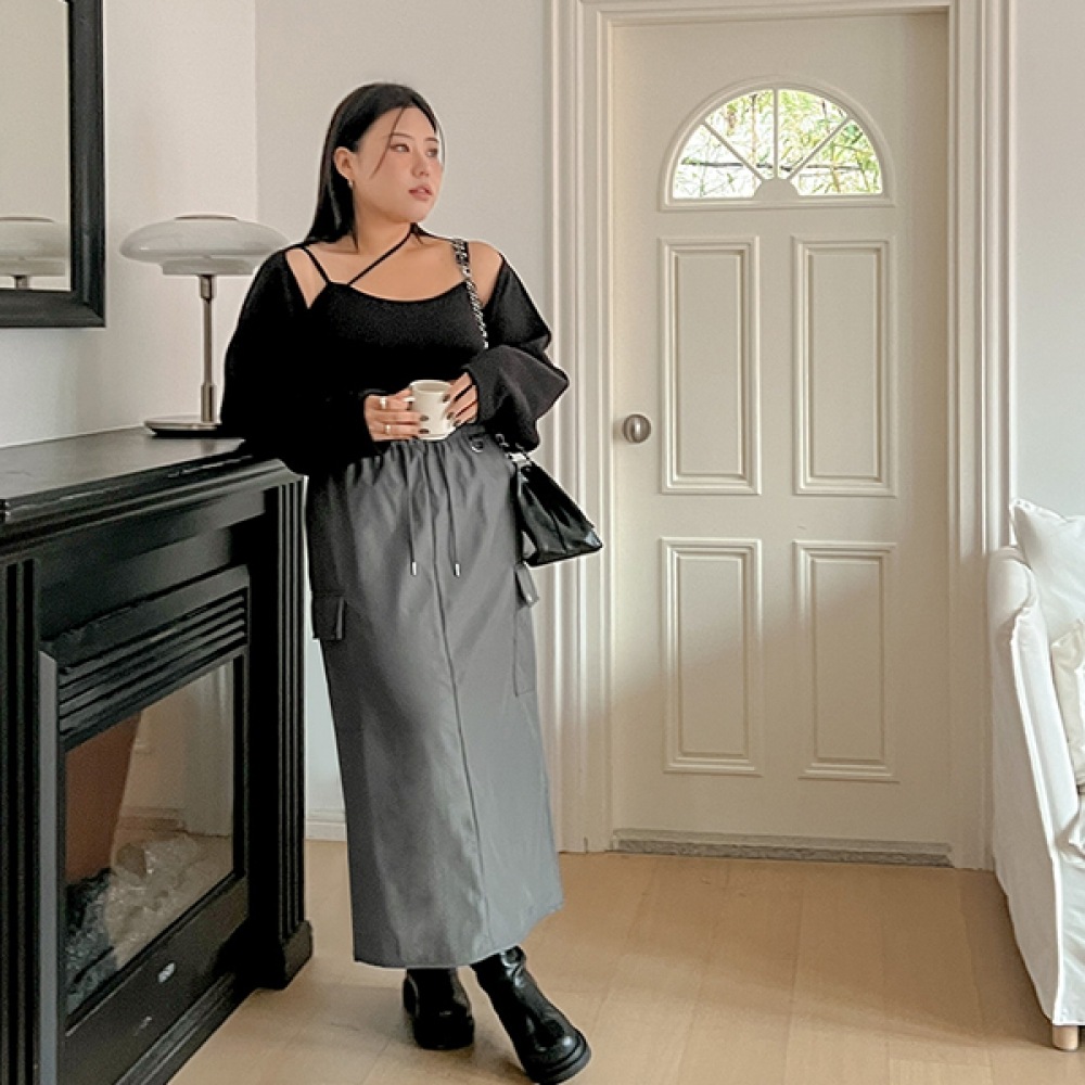 (JSTYLEのイーブレット) エベレットトゥヘバー起毛カーゴバンディングロングスカート JSTYLE 6,117円