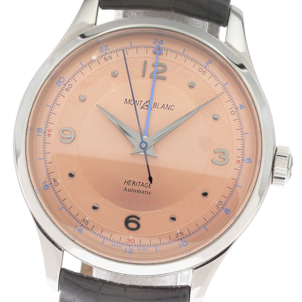 モンブラン MONTBLANC 7323 ヘリテージ GMT 自動巻き メンズ 良品 箱・保証書付き_885225【中古】
