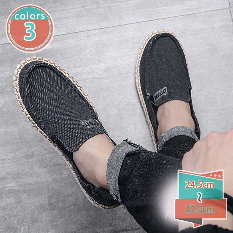 クーポン ローファー メンズ スニーカー スリッポン靴 キャンバス デッキシューズ 男性 シンプル ファッション カジュアル 立ち仕事 フラットシューズ キャンバスシューズ 疲れない 歩きやすい 蒸れ