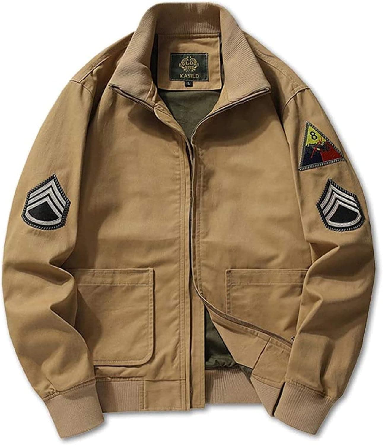 米軍 タンカースジャケット ミリタリージャケット メンズ ブルゾン ジャンパー かっこいい ショート ジャケット メンズ スタンドカラー 秋服 長袖 薄手/裏起毛 カジュアル アウトドア バイク用 男