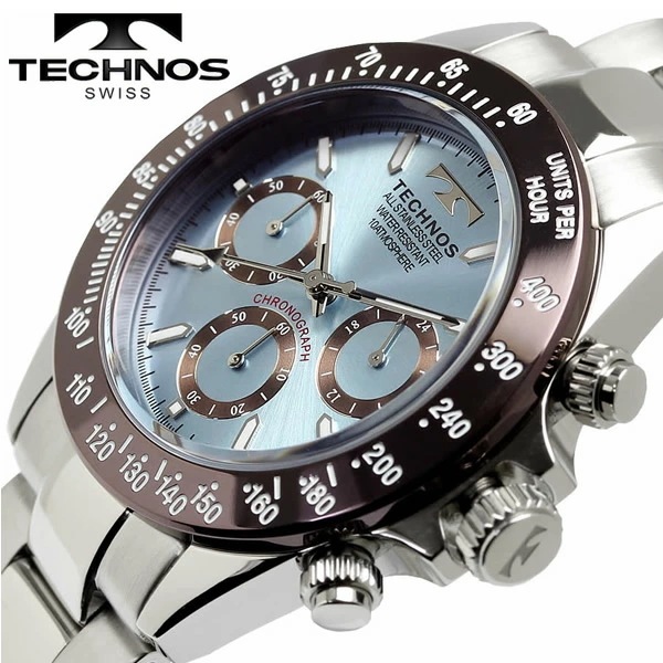 最安値で  メンズ TECHNOS 【送料無料】テクノス 腕時計 t425 クロノグラフ 10気圧防水 クオーツ メンズ腕時計