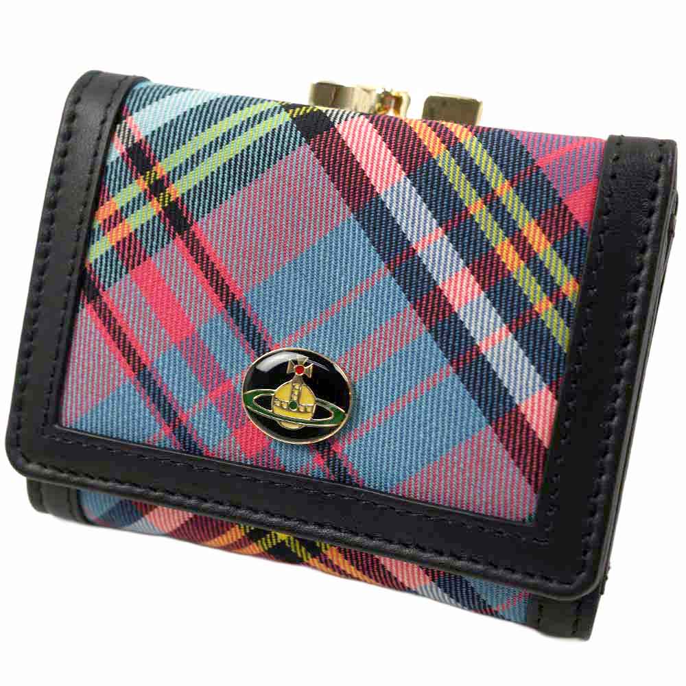 ヴィヴィアンウエストウッド 三つ折り財布 がま口 レディース Vivienne Westwood WALLET WITH COIN POCKET SMALL FRAME WALLET MACANDY