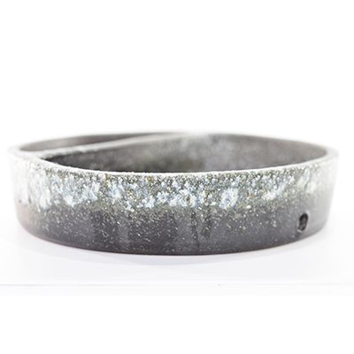 盆栽 ミニビオトープ 鉢 水盤白雪丸ミニ　10号　幅31cm高7cm【自然 水辺 水盤 水ばん 花器 水鉢 めだか 金魚 水生植物 陶器鉢 睡蓮鉢 池 ビオトープ】